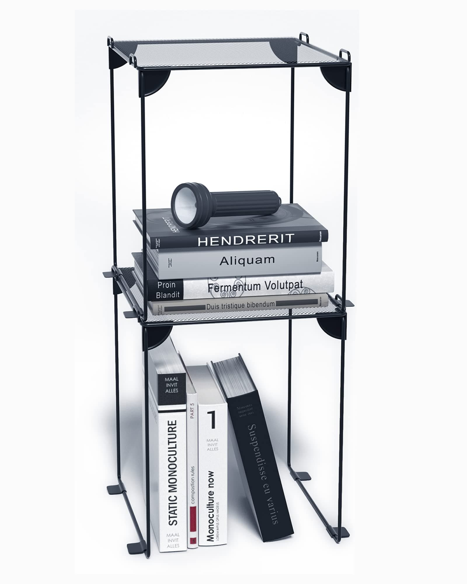 Neudeco Pack 2 Mesh Locker Shelf, Grey | Stackable, Extra Tall, Collapsible, Metal Build, Fits Standard Size School Locker chez Amazon US