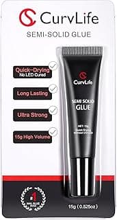 CurvLife Semi Solid Nail Glue, 15g Strong Nail Glue for Press On Nails | No UV Lamp Needed, Air-Dry Nail Glue Gel Has Gap-Filling... chez Amazon Canada