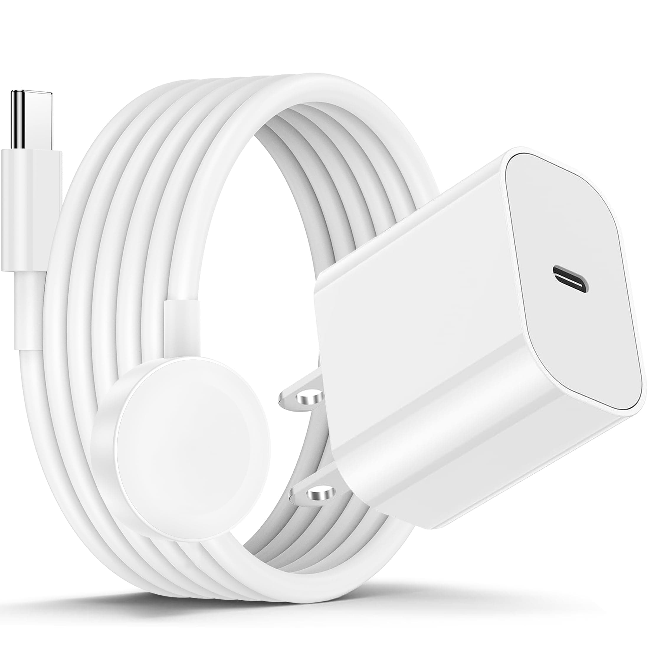 Apple Watch Charger Fast Charging, USB C Magnetic iWatch Fast Charging Cable Cord 6ft and iPhone Type C Wall Charger Block Plug for chez Amazon US
