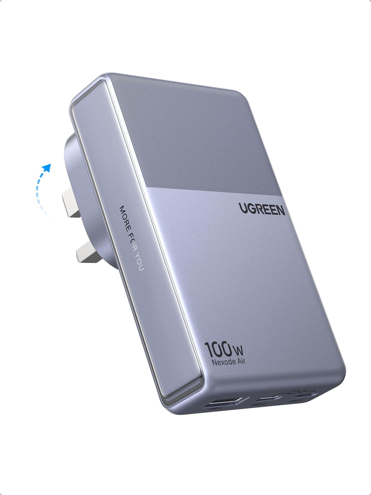 UGREEN Nexode Air 100W Charger, Ultra-Slim Foldable 3-Port Fast Charger | Compact GaN Charger, USB-C Laptop Charger compatible with... chez Amazon UK