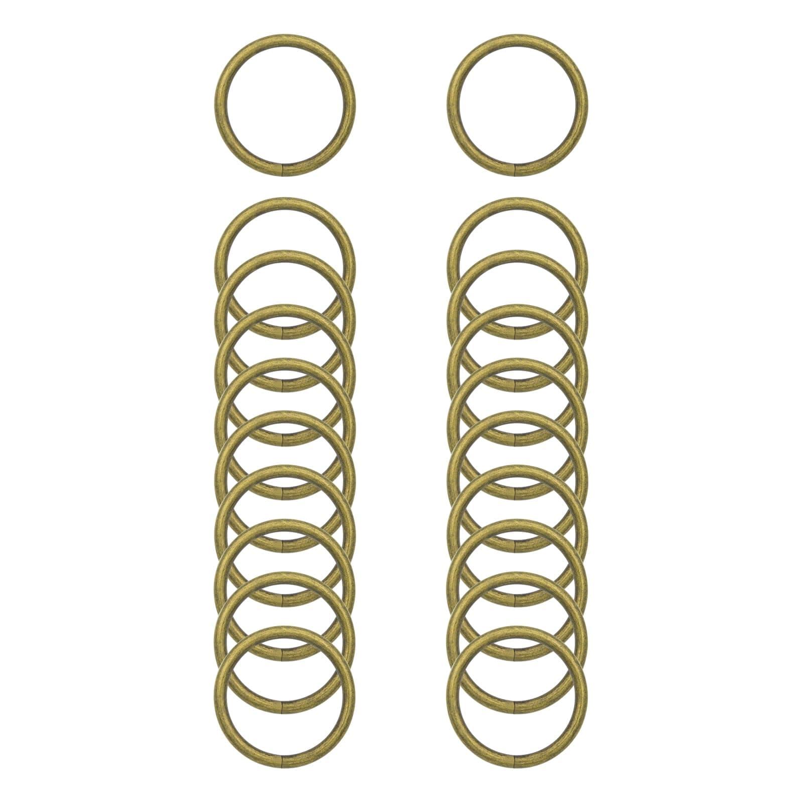 40pcs 4 Sizes O Rings Welded Strong Metal Heavy Duty Round Ring for Pet Collars Buckle Belts Strap Webbing Sewing chez Amazon US