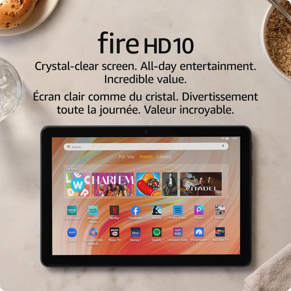 Amazon Fire HD 10 tablet (newest model), 10.1" 1080p Full HD screen chez Amazon Canada