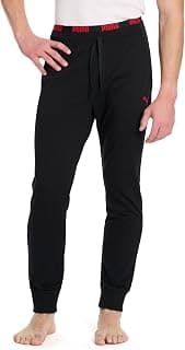 PUMA Men's French Terry Lounge Pant with Dual Band and Drawcord