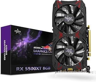 AISURIX Radeon RX 5500 XT Carte graphique surcadencée GDDR6 8 Go, 128 bits, 3XDP, HDMI, PCI Express 4.0X8, 8 broches avec ventilateur,... chez Amazon Canada