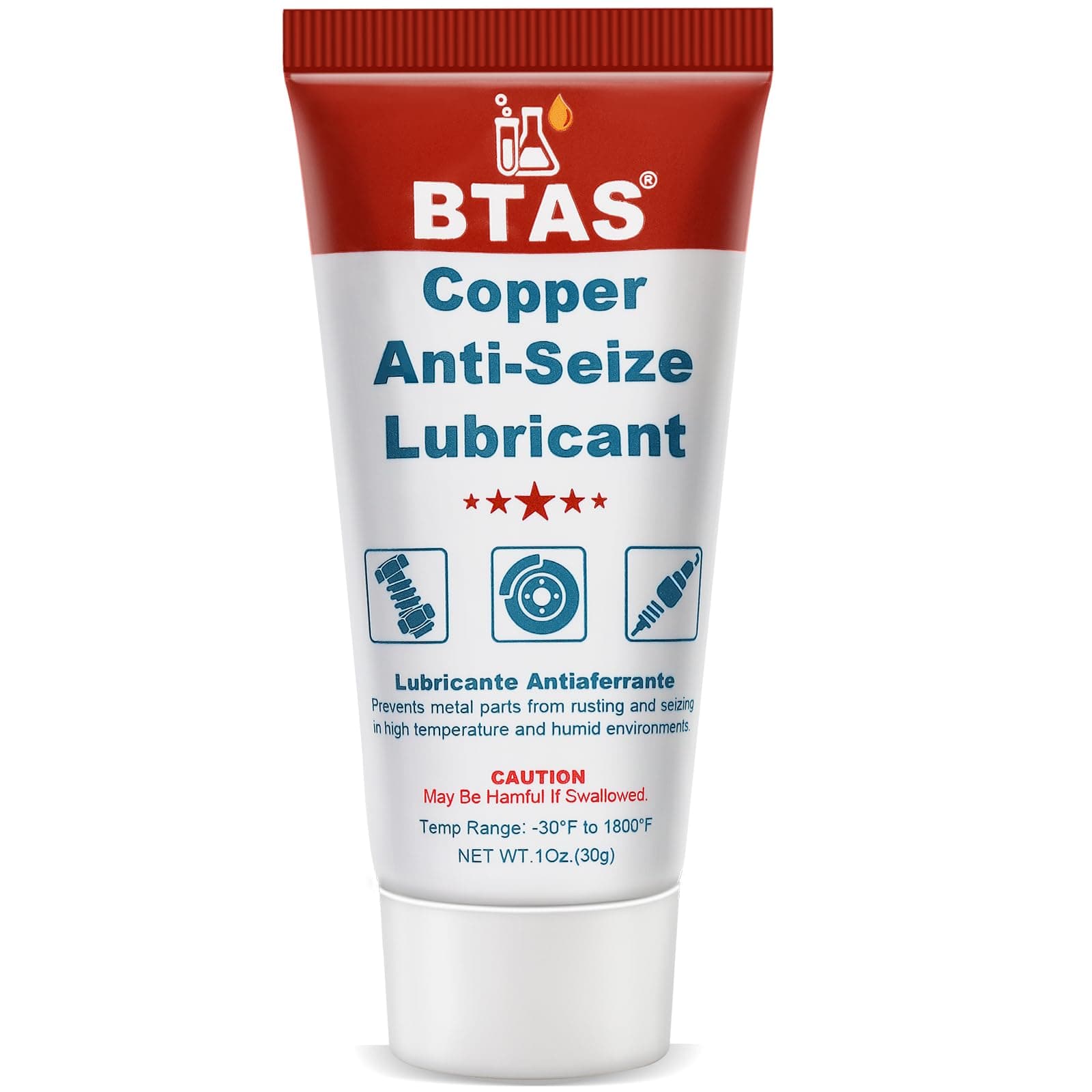 BTAS Copper Anti-Seize Compound Thread Lubricant Grease Never Antiseize High Temp for Spark Plug Bolts 1 oz 1Pcs chez Amazon UK