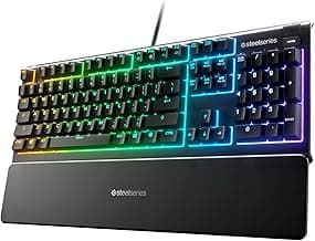 SteelSeries Apex 3, clavier de jeu RGB – Illumination RGB en 10 zones – Résistant à l’eau IP32 – Support poignet magnétique premium... chez Amazon Canada