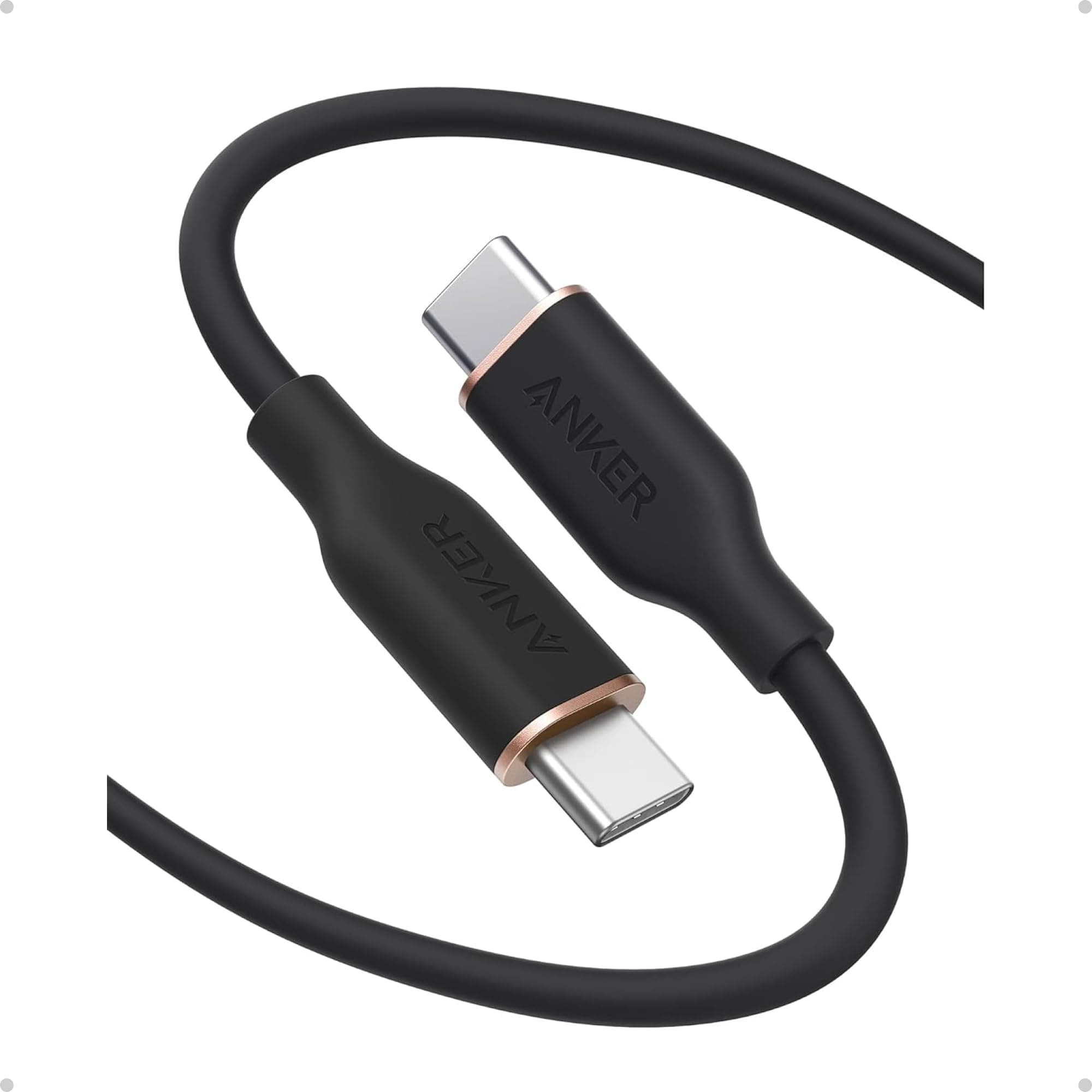Anker USB C Cable, 240W Type C Fast Charging Cord (1-Pack, 6 ft, Black) | USB 2.0 for iPhone 17 / 16 / 15 Series, MacBook Pro 2020, and More chez Amazon US