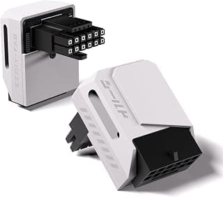 EZDIY-FAB Adaptateur PCIe 5.0 – 600 W 12 + 4 broches, connecteur d'alimentation GPU 16 broches 12 VHPWR, angle droit de 90 degrés –... chez Amazon Canada