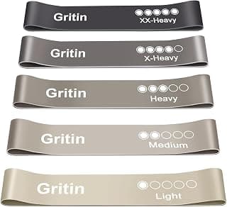 Gritin Resistance Bands, Set of 5 Skin-Friendly Resistance Exercise Band | 5 Different Strength Levels Fitness Bands -... chez Amazon Canada