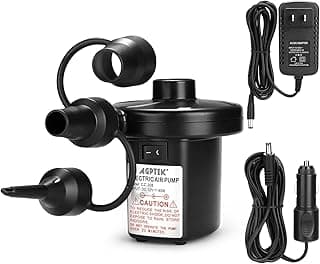 AGPTEK Electric Air Pump for Inflatables,110V AC &12V DC Inflator Deflator | 4.5kPa Quick-Fill, 3 Nozzles, Portable Air Pumps for... chez Amazon Canada