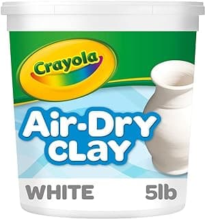 Crayola Argile sèche à l'air libre (seau de 2,3 kg), argile à modeler blanche naturelle pour enfants, matériau de sculpture,... chez Amazon Canada