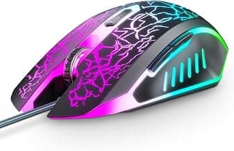 VersionTECH. Souris de jeu ergonomique filaire avec rétroéclairage LED - 7 couleurs, 4 paramètres DPI jusqu'à 3600 DPI - Compatible... chez Amazon Canada