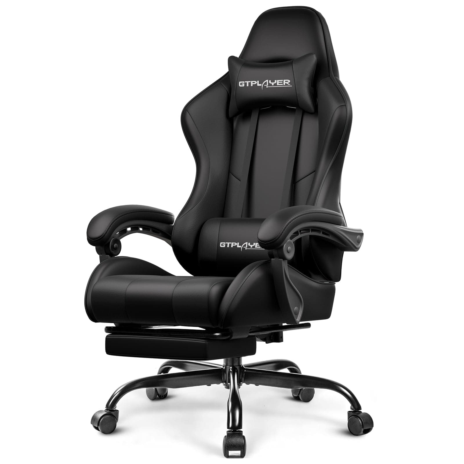 GTPLAYER Gaming Chair, Computer Chair with Footrest and Lumbar Support, Height Adjustable Game Chair with 360°-Swivel Seat and... chez Amazon US