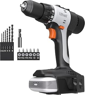 Litheli 20V Perceuse sans fil Driver, Electric Power Drill with 2 Variable Speed Settings, 1/2 Inch Keyless Chuck,... chez Amazon Canada