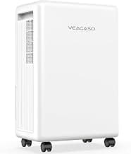VEAGASO Déshumidificateurs portables pour sous-sols, 2500 m² pour chambre à coucher, salle de bain, déshumidificateur portable avec... chez Amazon Canada