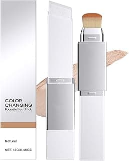Bâton de fond de teint changeant de couleur, 2 en 1 avec pinceau, finition | Abat-jour auto-adaptable, couverture à construire, facile... chez Amazon Canada