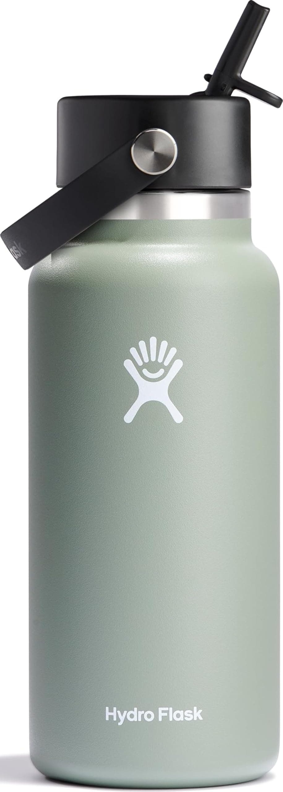 Hydro Flask Water Bottle - Insulated Stainless Steel - Wide Mouth Flex Straw Lid, Non Spill, Leakproof and Refillable in Agave 32 Oz chez Amazon US