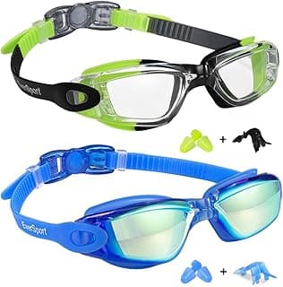 EVERSPORT 2 Pack Kids Swim Goggles Anti Fog UV No Leaking for Age 4-16 | Boys Girls Youth Swimming goggles,Waterproof Soft Silicone... chez Amazon Canada