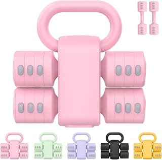 RINREA Adjustable Dumbbell Set, Hand Weight Dumbbells with Kettlebell Shell