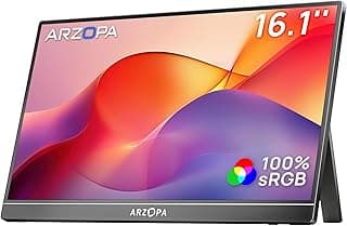Red Dot Design Award Winner 2026 ARZOPA 16.1" Portable Monitor - Z1C | 16.1 inch FHD screen with built in kickstand, USB-C and HDMI... chez Amazon Canada