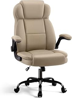 AreShark Ergonomic Office Chair with High Back Headrest, PU Leather Executive Desk Chair - Padded Flip-Up Armrests,... chez Amazon Canada
