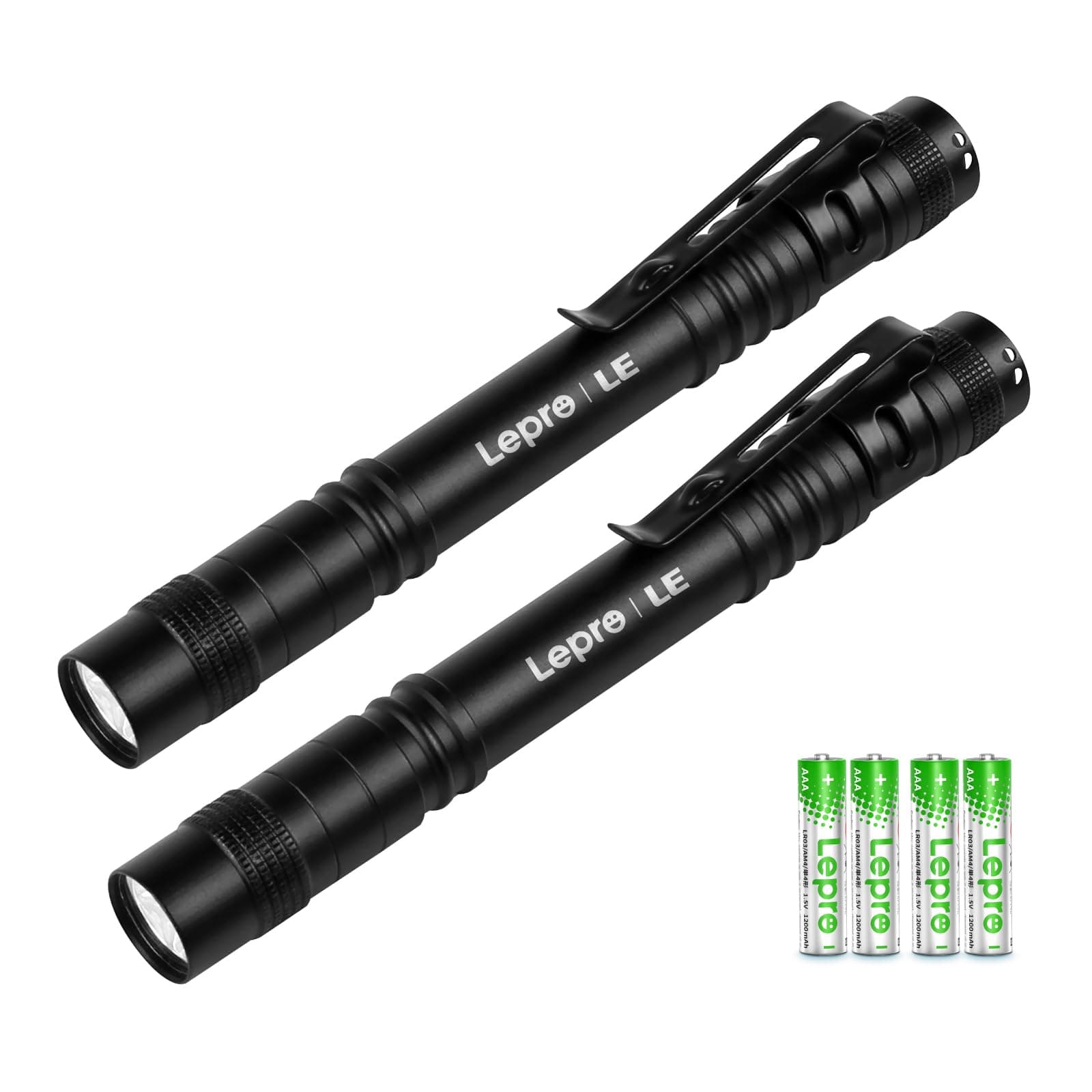 LE LED Pen Flashlights, Lightweight, Mini, Waterproof Pocket Flashlight with Clip, 2 Pack Small Flashlights for Inspection, Work, Emergency chez Amazon US