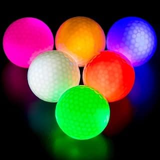 THIODOON Glow in The Dark Golf Balls Light up Led Golf Balls Night Golf Gift Sets for Men Women 6 Pack (6 Colors in one) chez Amazon Canada