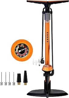 GOBKO Bike Pump with Gauge,Bicycle Floor Pump for Presta and Schrader Valves Bike Tire Pumps Inflator High Pressure 160PSI & 11BAR... chez Amazon Canada