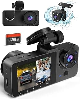 Caméra de tableau de bord pour voitures, 4K Dash Cam avant et arrière à | Caméra de tableau de bord avec vision nocturne infrarouge,... chez Amazon Canada