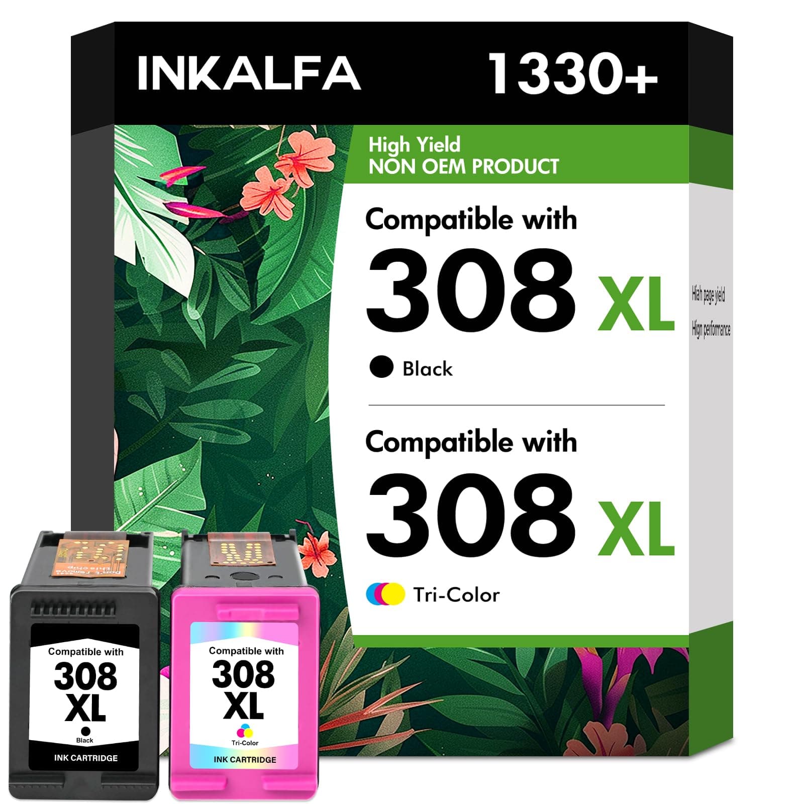 308 308XL Ink Cartridges Black and Colour 6120e 6100e for HP chez Amazon UK