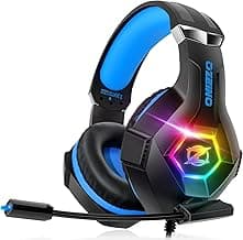 Ozeino Casque de jeu pour PS5 PS4 PC, casque de jeu supra-auriculaire avec microphone antibruit, lumière RVB, basses profondes, son... chez Amazon Canada