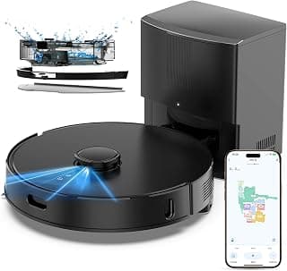 E10+ Robot aspirateur intelligent and Mop Combo Self‑Emptying with 8000Pa Suction, LiDAR Navigation, Home Mapping,... chez Amazon Canada