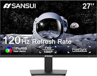 SANSUI Moniteur d'ordinateur 27" 120 Hz 1080p FHD, ports HDMI 110 % sRGB HDR Inclinaison réglable/compatible VESA, pour jeu et bureau... chez Amazon Canada