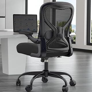 Ergonomic Office Desk Chair with 3.5" Thick Cushion, Adjustable Lumbar Support, Flip-Up Arms, Breathable Mesh Back... chez Amazon Canada