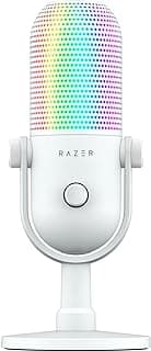 Razer Seiren V3 Chroma RGB, Stream & Game Reactive, USB Microphone, White chez Amazon US