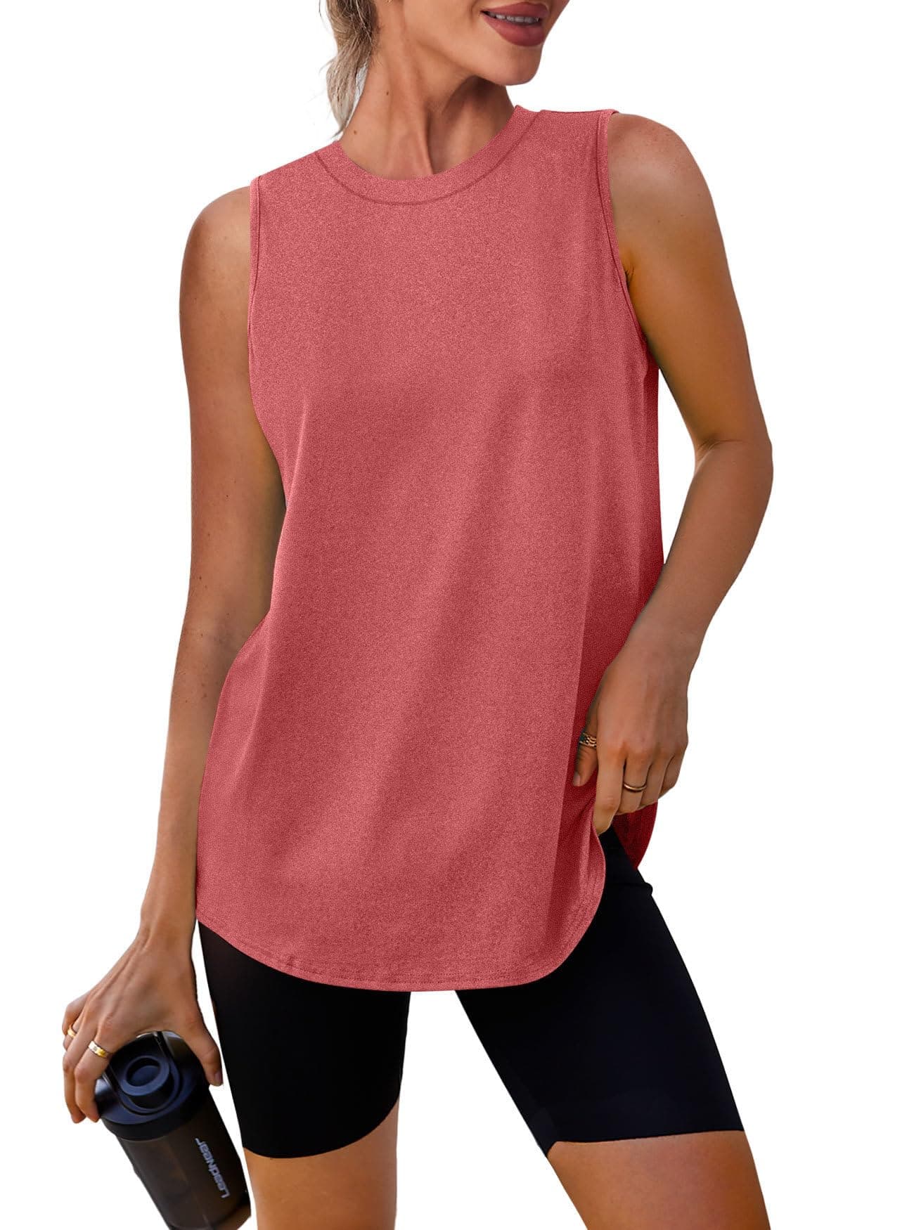 XIEERDUO Gym Tops for Women UK Lightweight Workout Vest Tops Loose Fit Sleeveless Shirts Women for Athletic Running Tennis Yoga
