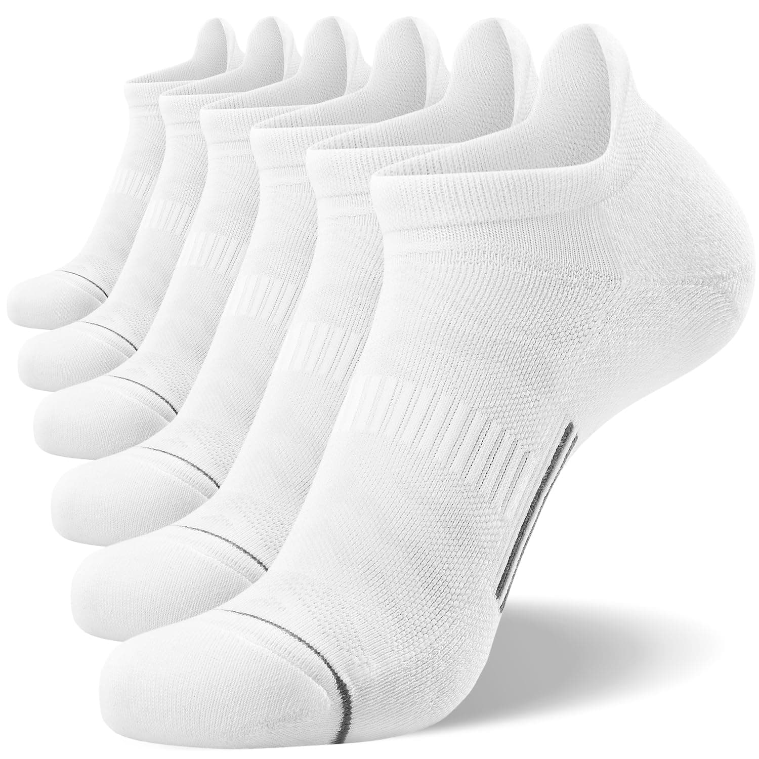 FITRELL 6 Pack Men's Ankle Running Socks Low Cut Cushioned Athletic Sports Socks 7-9/9-12/12-15 chez Amazon US
