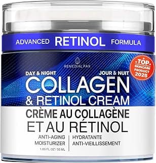 Collagen Cream for Face with Retinol and Hyaluronic Acid, Day Night Anti Aging Skincare Facial Moisturizer, Hydrating... chez Amazon Canada