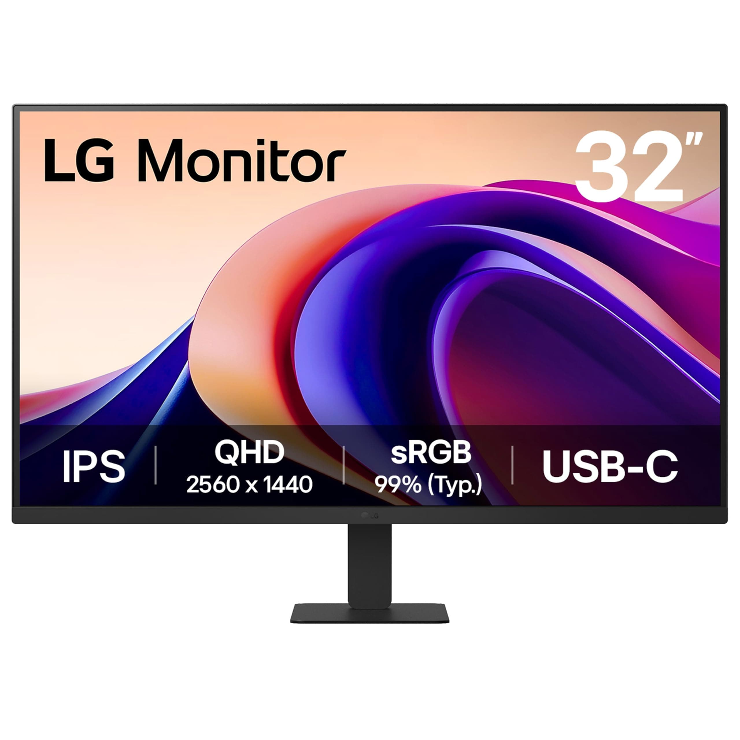 LG Monitor 32U631A - QHD 1440p IPS 32 inch, 100Hz, 5ms, Computer desktop display, Flicker safe & Reader Mode, USB-C, HDMI, Matte Black chez Amazon UK