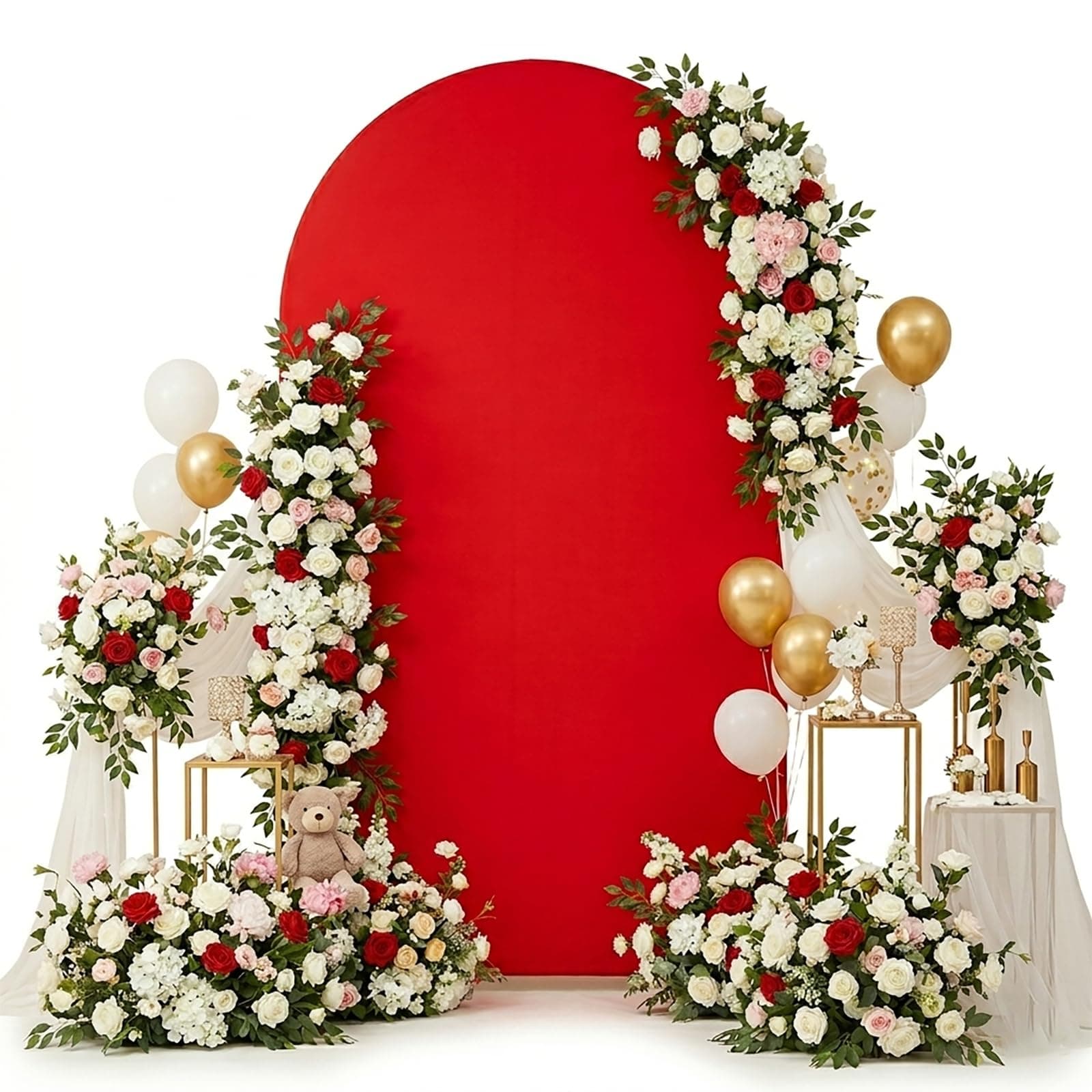 Zoramey 6.6FT Red Arch Backdrop Cover, Spandex Fitted Stretchy Arch Covers for Wedding, Birthday Party, Bridal Baby Shower, Ceremony chez Amazon US