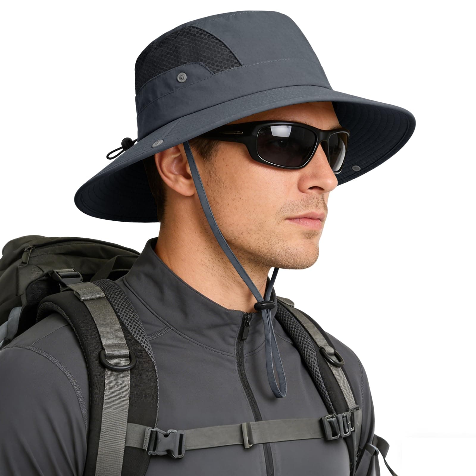 Sun Hat for Men Women UV Protection Wide Brim Fishing Hats Breathable UPF 50+ Boonie Bucket Hats Beach Safari Hiking Garden chez Amazon US