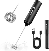 Mousseur à lait portable rechargeable 2 en 1 à double ressort pour cappuccino, latte macchiato, mélangeur portable pour café, matcha... chez Amazon Canada