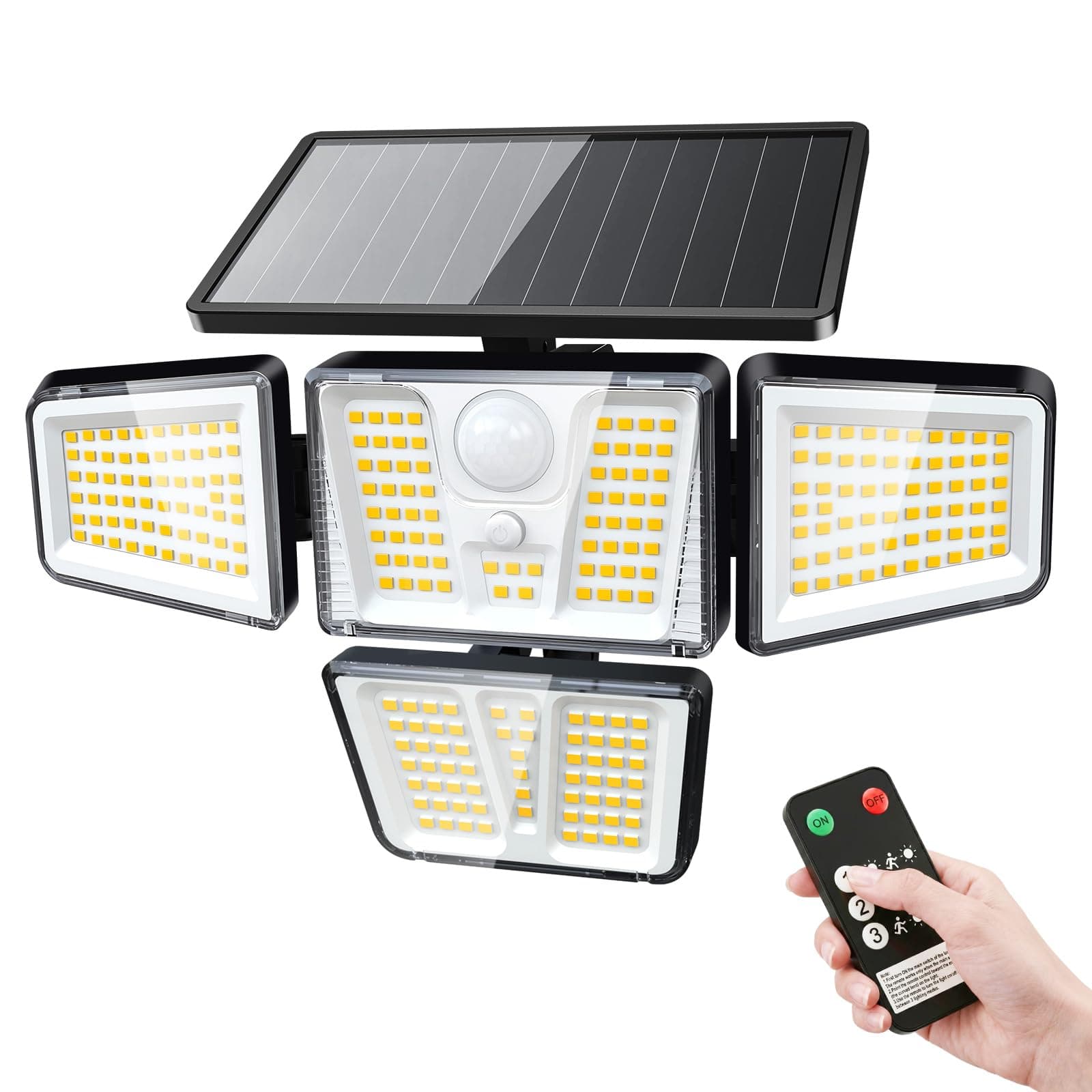 Solar Security Lights Outdoor Motion Sensor, 257 LED 3600LM Super Bright