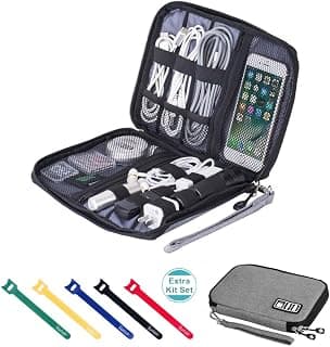 Sac de Voyage Organisateur de Câbles Étanche Portable pour Accessoires Électroniques, pour Câble USB, Téléphone, Chargeur, Écouteur,... chez Amazon Canada