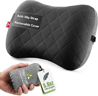 Hikenture Camping Pillow with Removable Cover, Ultralight Inflatable Pillow | Ergonomic Neck Lumber Support, Upgrade Leakproof Camp... chez Amazon Canada