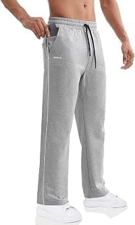 Nike BROKIG Men's Gerade Athletic Pants Workout Jogger Pants Elastic Waistband Open Bottom Loose Sweat Pants with Zip Pockets