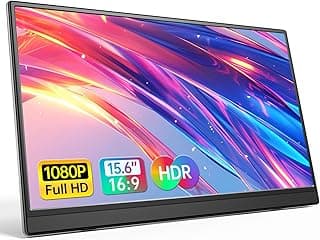 Moniteur portable de 15,6 pouces FHD 1080P USB-C HDMI ultra mince pour voyage avec support, pour ordinateur portable, PC, Mac,... chez Amazon Canada