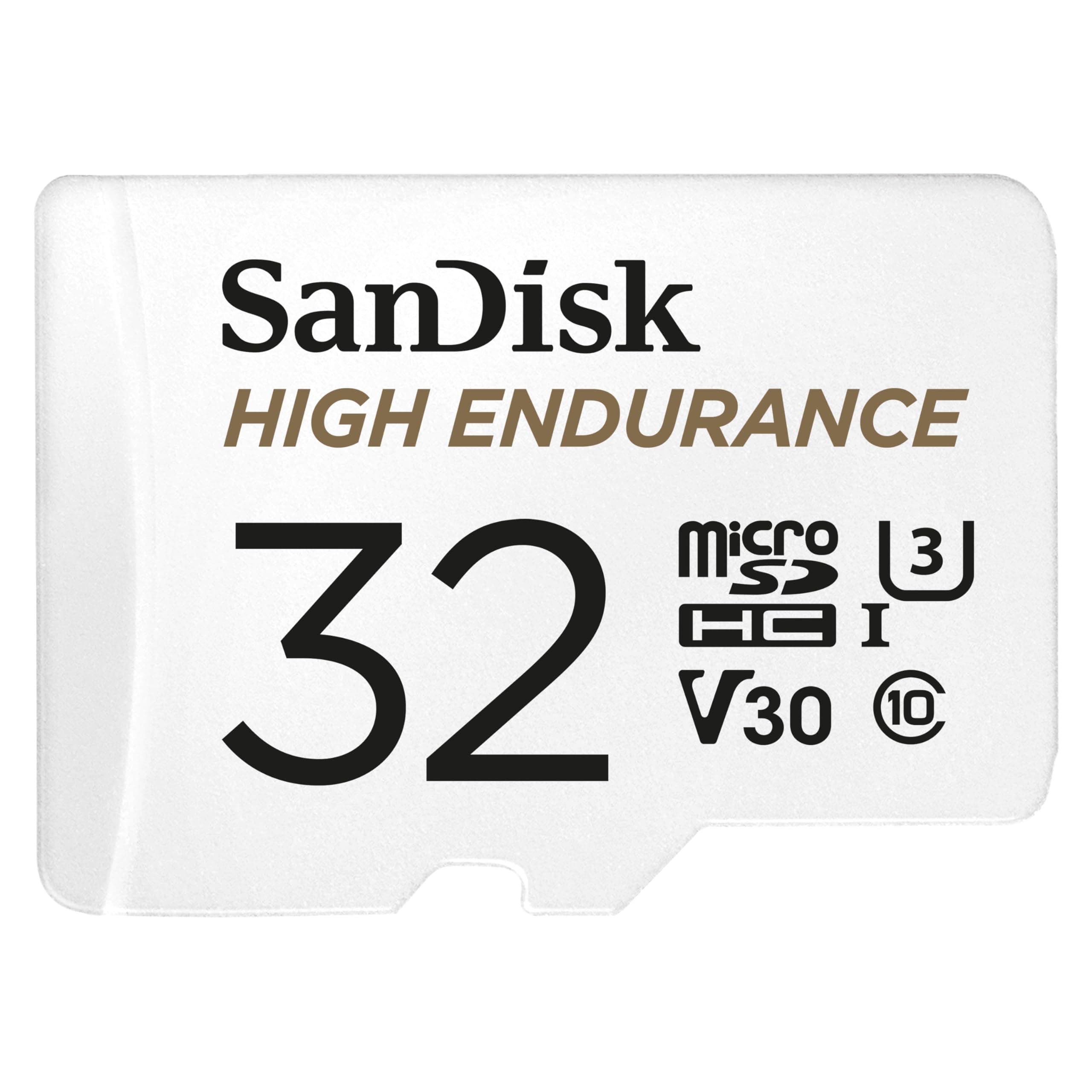 SanDisk HIGH ENDURANCE Video Monitoring for Dashcams & Home Monitoring 32 GB microSDHC Memory Card + SD Adaptor, Up to 100 MB/s read... chez Amazon UK