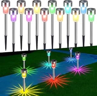 Fohil Solar Garden Lights, 12 Pack Solar Pathway Lights Waterproof, Solar Powered Outdoor Lights, Solar Landscape... chez Amazon Canada
