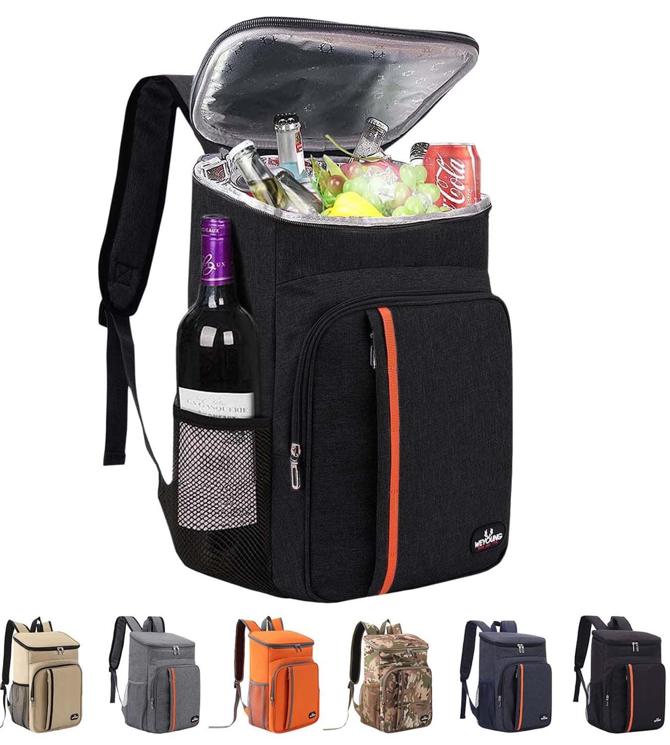 Bagtopia Camping Cooler Backpack 25 Cans, Leak Proof Insulated Thermal Bag, Beach Travel Picnic Lunch Backpack for Men Women